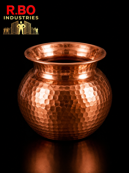 Premium Hammered Pure Copper Kalash
