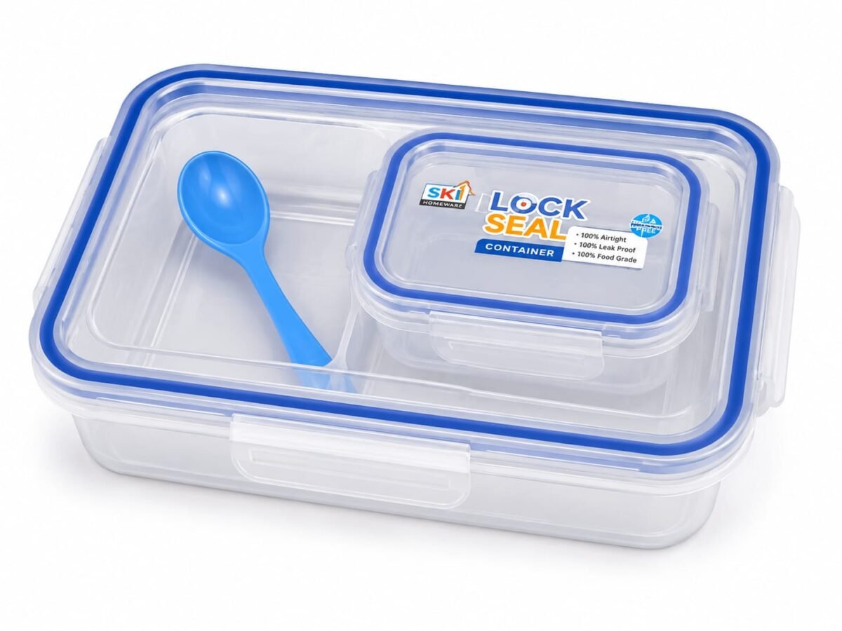 SKI Transparent Lock N Seal Lunch Box  - R.BO Industries