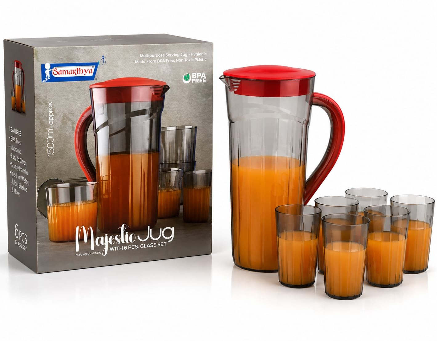 Samarthya Majestic Table Jug With Glasses Set - R.BO Industries