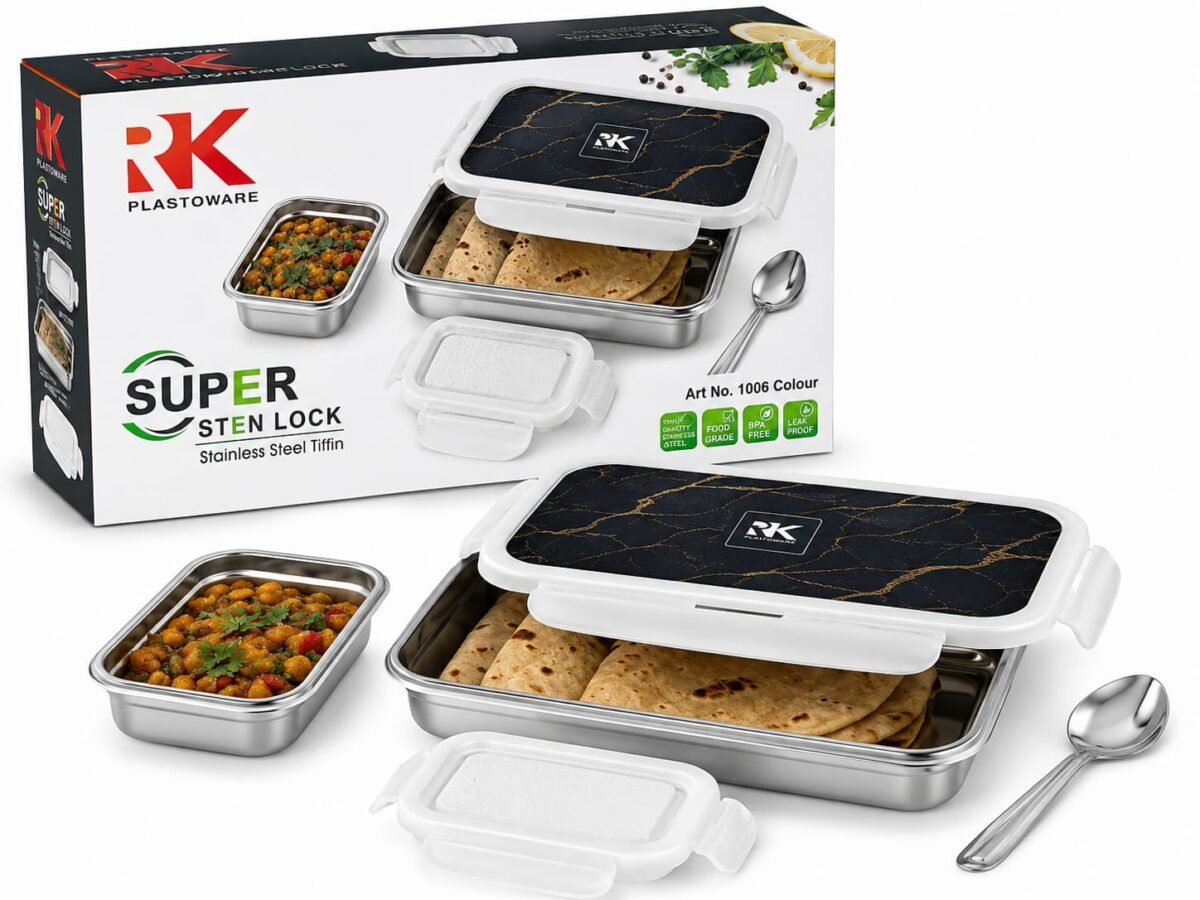 RK Plastoware Printed Lock N Seal Lunch Box - R.BO Industries