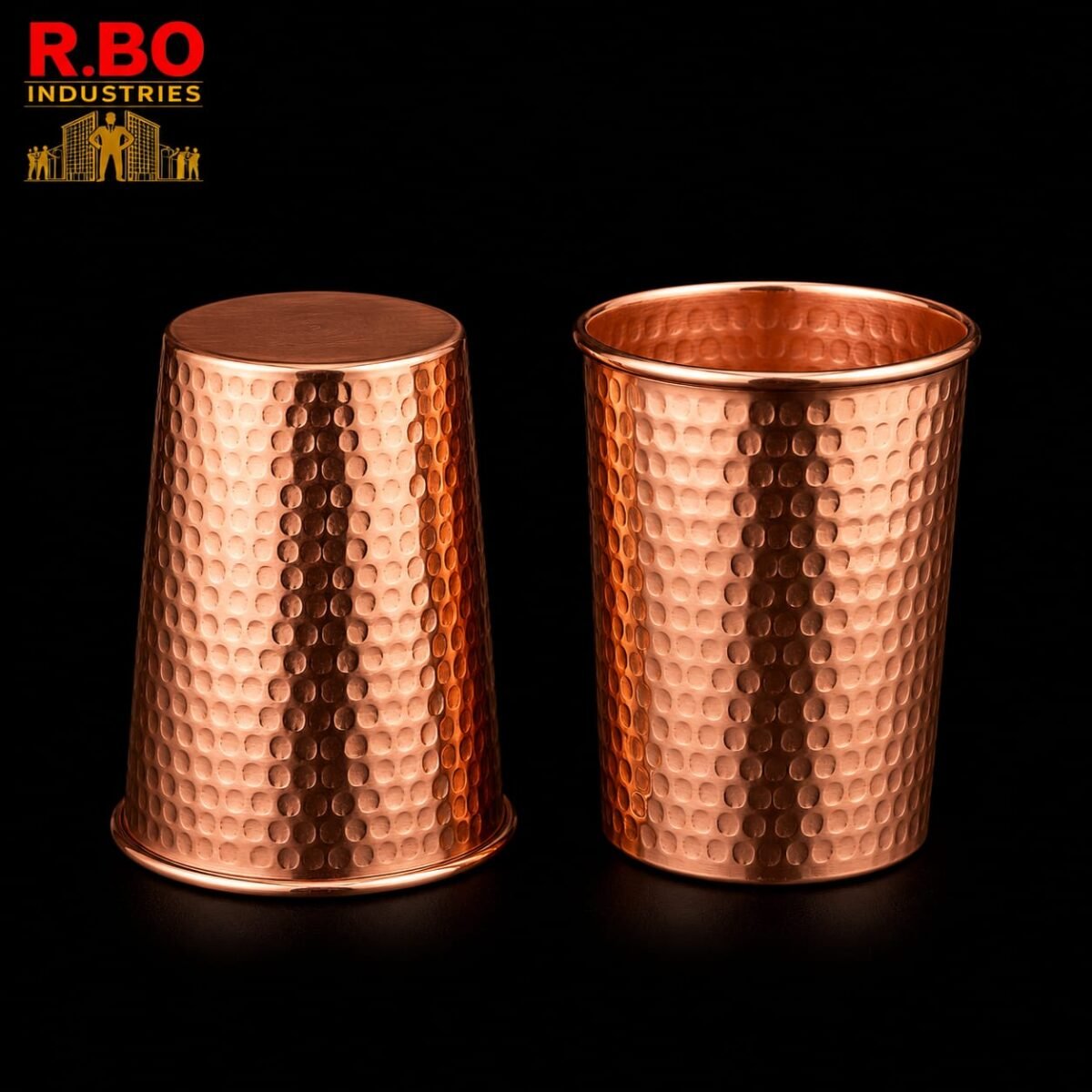 Premium Hammered Pure Copper Drinking Water Glass